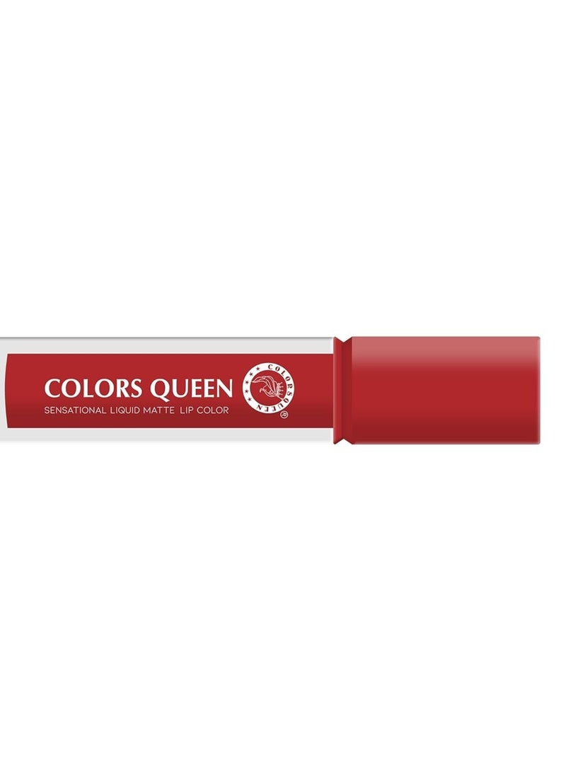 Colors Queen Sensational Liquid Matte Lipstick - 7g | Long Lasting, Fade & Transfer Proof Lipstick | Highly Pigmented, Water & Smudge Proof Liquid Lipstick for Women (07 - Valentine) - Image 4
